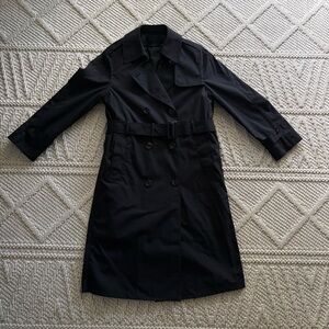 Defense Logistics Agency Garrison Collection Black All Weather Army Trench Coat